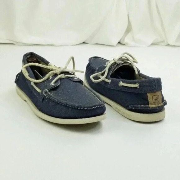 Sperry Top-Sider 11M Men\'s Blue Denim Sailboat & Embossed Heel Logo Boat Shoes main image 10